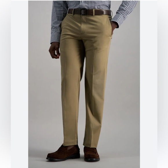 Haggar Cool 18 Pro Strainght Fit Khaki Men's Pant Size 34 - Picture 13 of 13